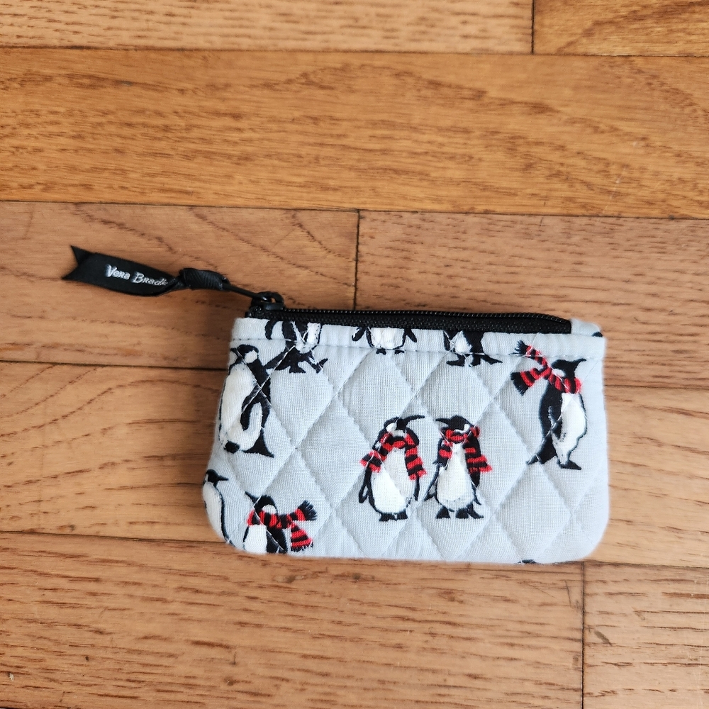 Vera Bradley Coin Purse - Playful Penguins Material